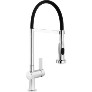 Abode Ophelia Single Lever PO Spray Tap Chrome and Black