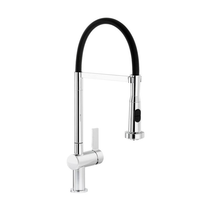 Abode Ophelia Single Lever PO Spray Tap Chrome and Black