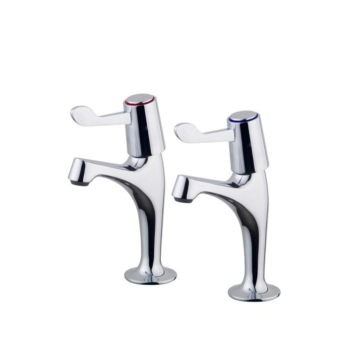 Belfort Pillar Sink Taps Chrome