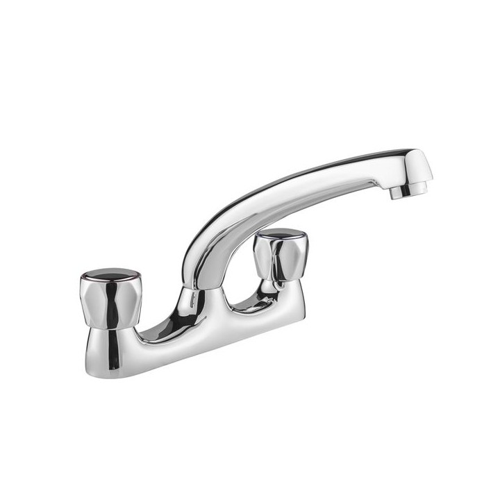 Methven VR105-5 Deva Vitality Round Deck Mounted Chrome Sink Mixer