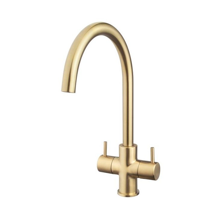 Chantilly Monoblock Sink Mixer Brushed Brass