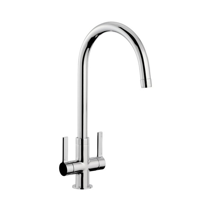 Abode Metix Dual Lever Flow Restricted Monobloc Tap Chrome
