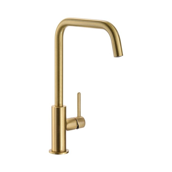 Abode Althia Single Lever Monobloc Kitchen Mixer Tap Brushed Brass AT2103