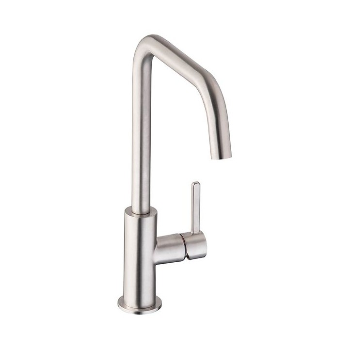 Abode Althia Single Lever Monobloc Kitchen Mixer Tap Brushed Nickel AT1259