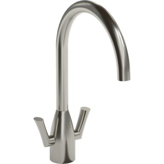 Abode Airo Dual Lever Monobloc Tap Stainless Steel