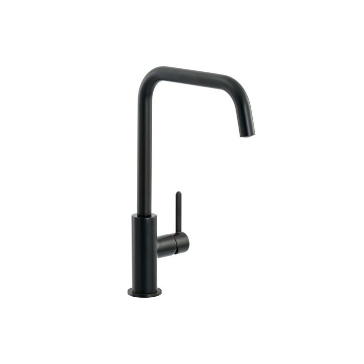 Abode Althia Single Lever Monobloc Kitchen Mixer Tap Matt Black AT1270