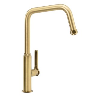 Abode Hex Single Lever Monobloc Kitchen Mixer Tap Antique Brass AT2087
