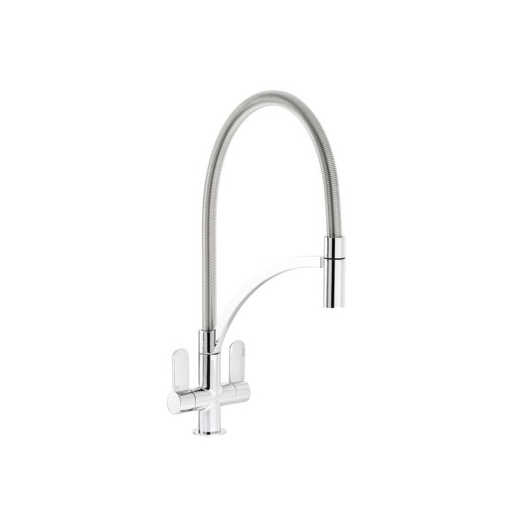 Abode AT2071 Genio Semi Professional Kitchen Mixer with Pull Around Hose Chrome