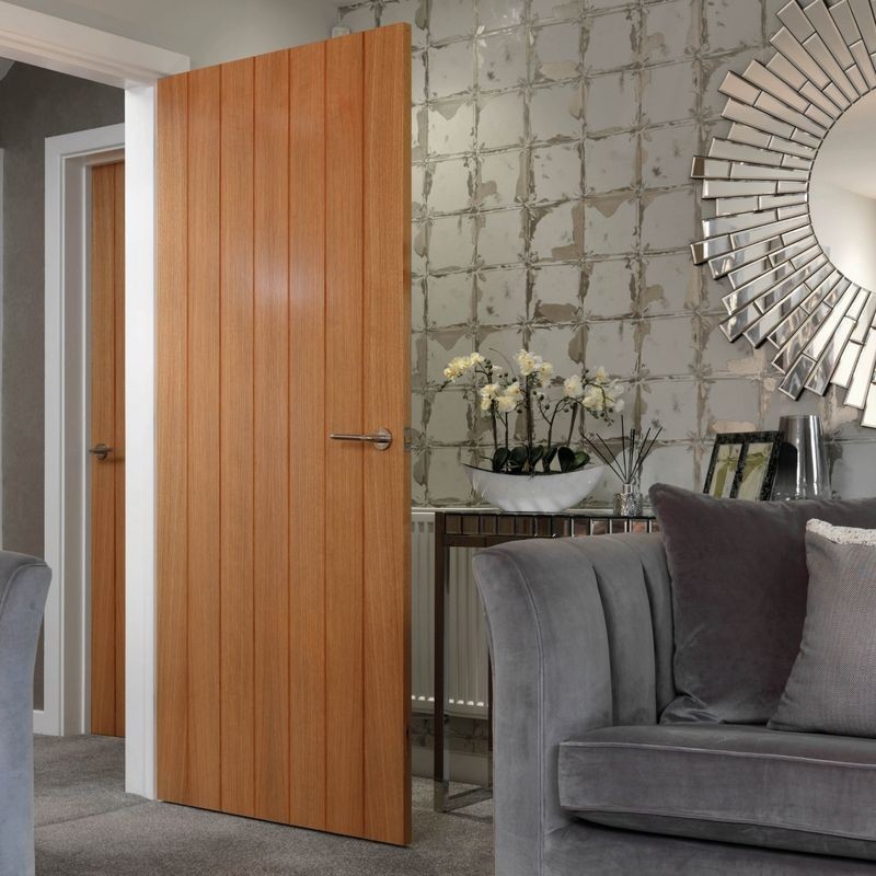 Jb Kind Oak Cherwell Internal Prefinished Glazed Door 35 x 1981 x 686mm