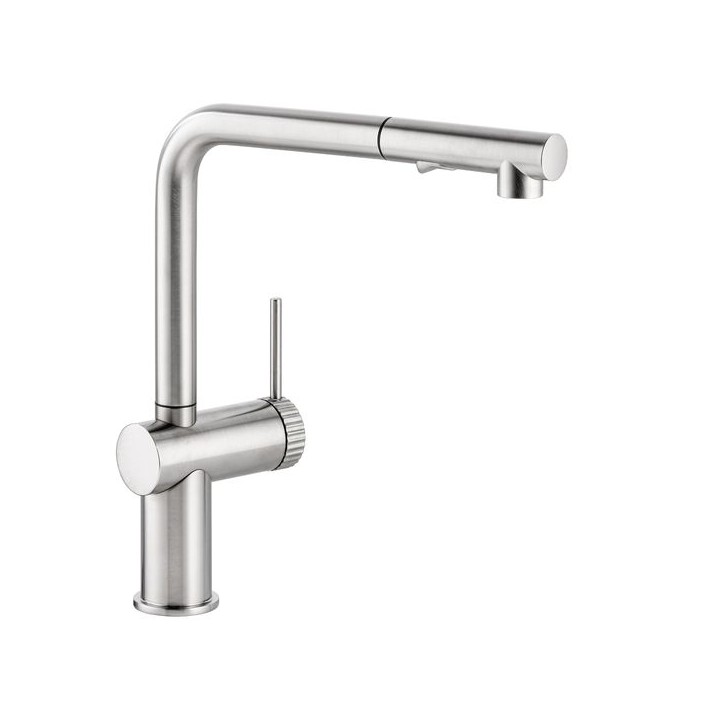 Abode AT2157 Fraction Pull Out Kitchen Mixer Tap Brushed Nickel