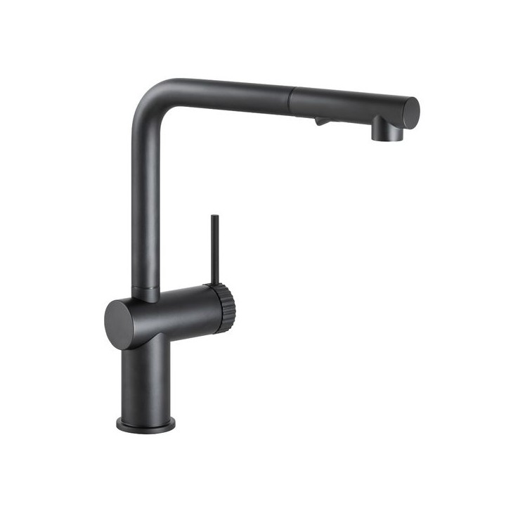 Abode AT2159 Fraction Pull Out Kitchen Mixer Tap Matt Black