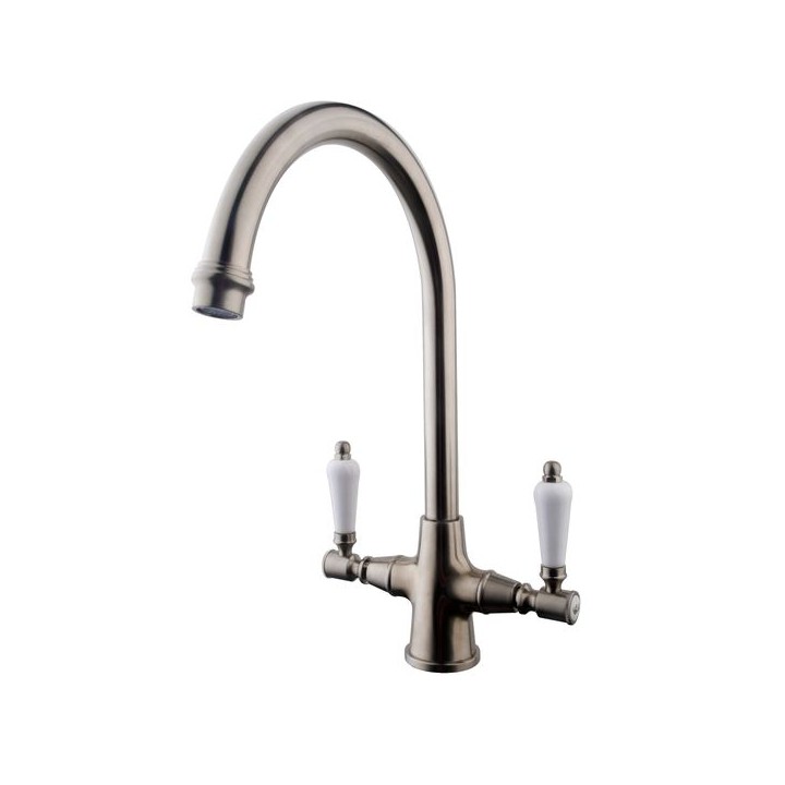 Riom Monobloc Sink Mixer Brushed Nickel