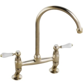 Abode AT1031 Ludlow Bridge Kitchen Mixer Tap Antique Brass