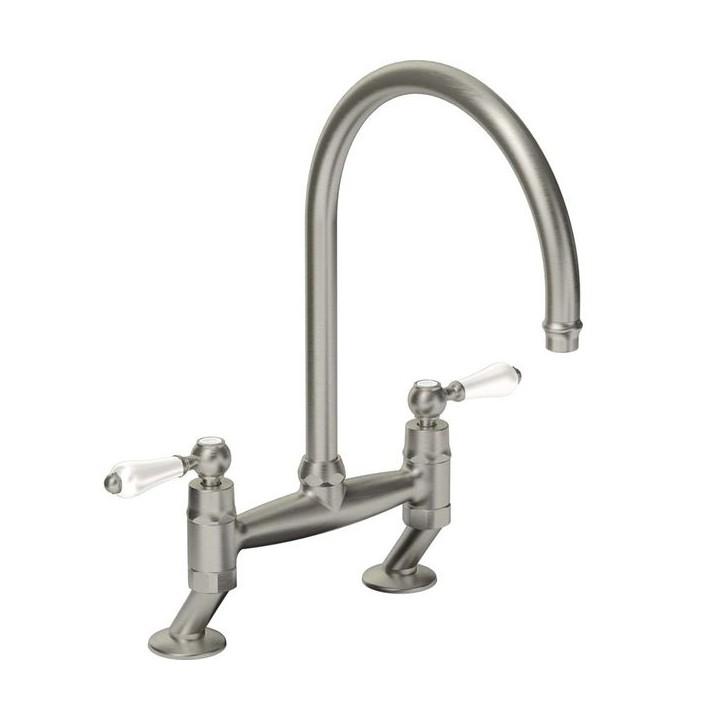 Abode AT1217 Ludlow Bridge Kitchen Mixer Tap Brushed Nickel
