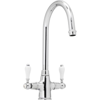 Abode Ludlow Dual Lever Monobloc Kitchen Mixer Tap Chrome AT1026