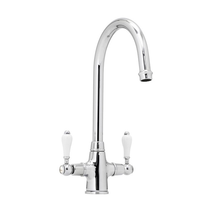 Abode Ludlow Dual Lever Monobloc Kitchen Mixer Tap Chrome AT1026