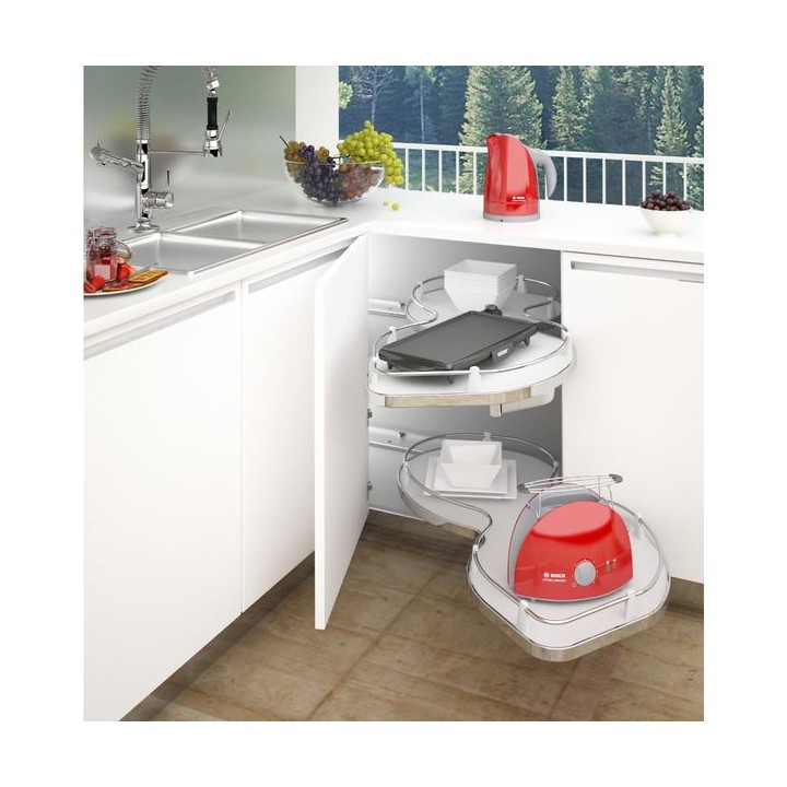 1000 mm Corner Base With 500mm Fascia Nucola Corner Mechanism - Universal Handing