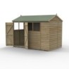 4LIFE Reverse Apex Shed 10 x 6 - Double Door - 4 Windows Home Delivery