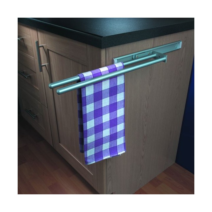 2 Arm Aluminium Towel Rail