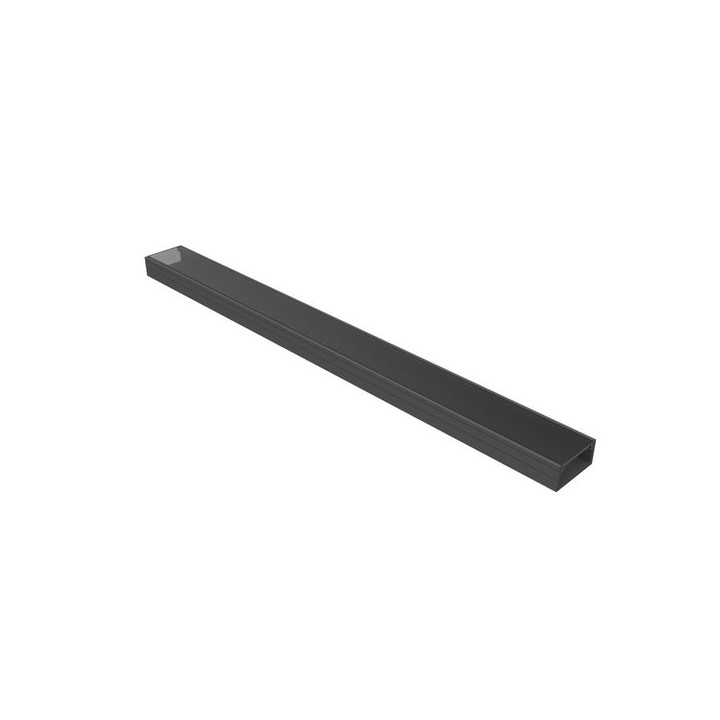 Sensio SE981180 Fino Surface Mounted Profile Black with Mounting Brackets & End Caps 100cm