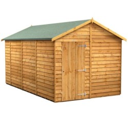 14 x 8 Power Overlap Apex Windowless Shed