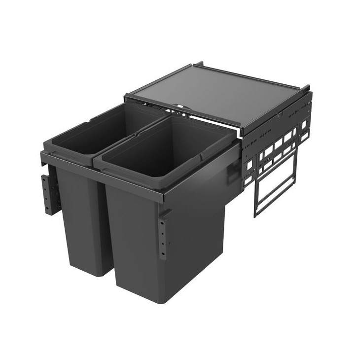 Vauth Sagel Envi Space Pull Out Bin 1 x 21 Litre & 1 x 28 Litre - For 500 Fascia