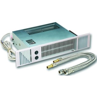 Smiths Environmental SS5 Space Saver Hydronic Plinth Heater Grille with Hoses Brushed Steel