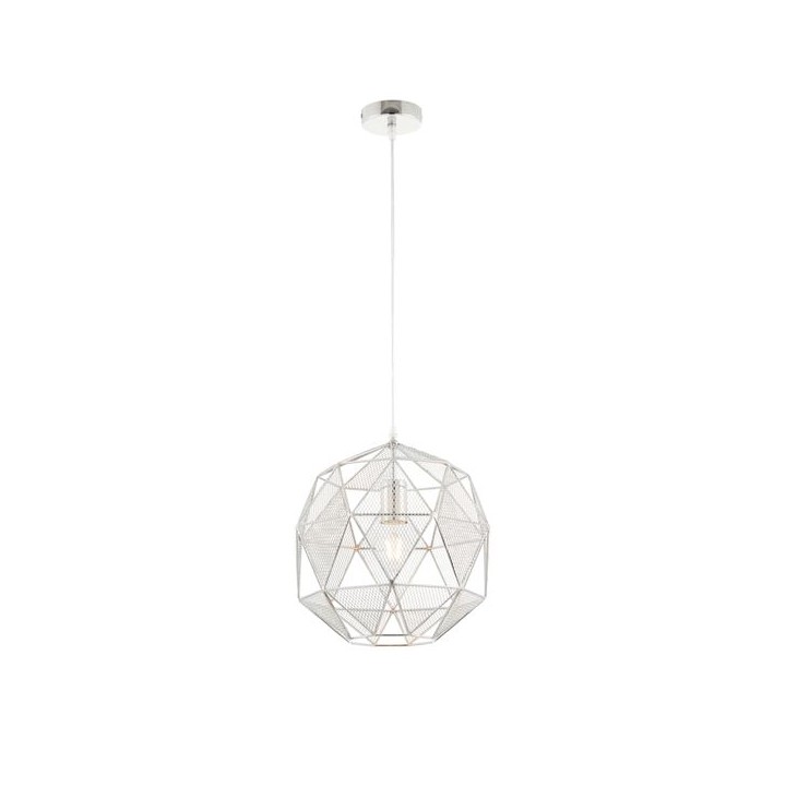 Endon Hex Pendant Light Chrome Plated