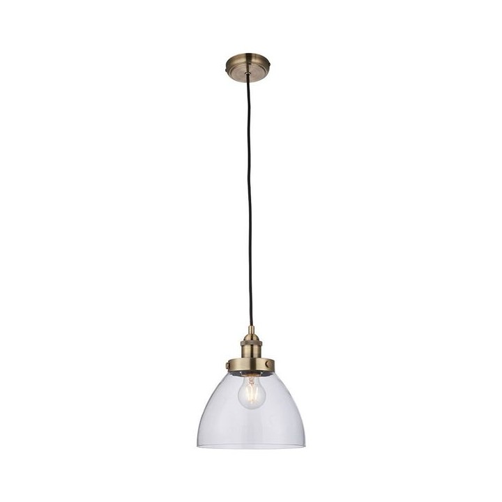 Endon E27 Hansen Pendant Light Antique Brass ED-77272
