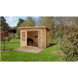 Forest Garden 3 x 2m Harwood Log Cabin No Underlay