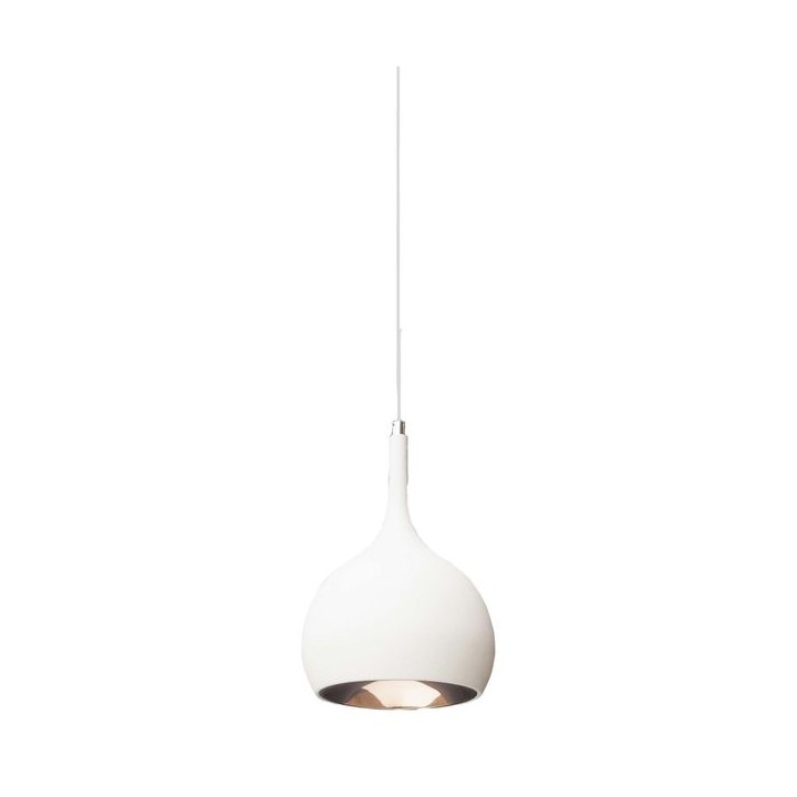 Sycamore Parma Pendant Light Matt White & Copper