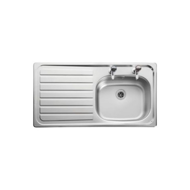 Leisure Lexin 2 Tap Inset Stainless Steel Left Hand Drainer Kitchen Sink LE95L