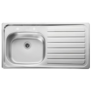 Leisure Lexin 2 Tap Inset Stainless Steel Right Hand Drainer Kitchen Sink LE95R
