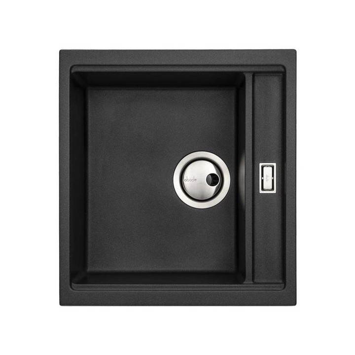 Abode AW3172 Synchronist 1.25 Bowl Compact Composite Reversible Sink No Drainer Black