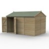 4LIFE Reverse Apex Shed 12 x 8 - Double Door - No Windows Home Delivery