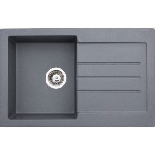 Abode Xcite 1 Bowl Inset Grey Composite Kitchen Sink
