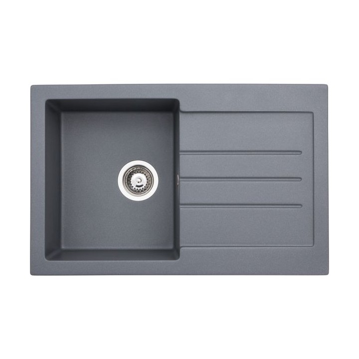 Abode Xcite 1 Bowl Inset Grey Composite Kitchen Sink