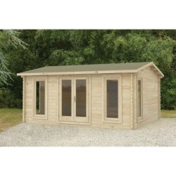 Forest Garden 5 x 4m Rushock Log Cabin and Felt Shingles Home Delivered