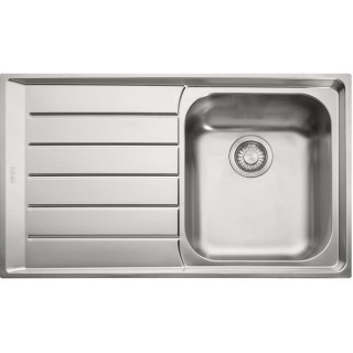 Franke 127.0059.655 Neptune 1 Bowl Low Profile Inset Sink Left Hand Drainer Stainless Steel