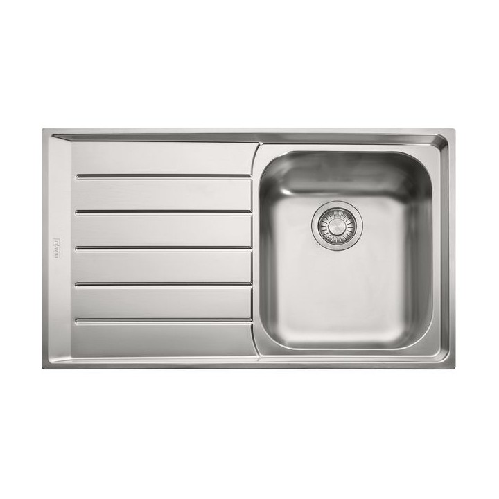 Franke 127.0059.655 Neptune 1 Bowl Low Profile Inset Sink Left Hand Drainer Stainless Steel
