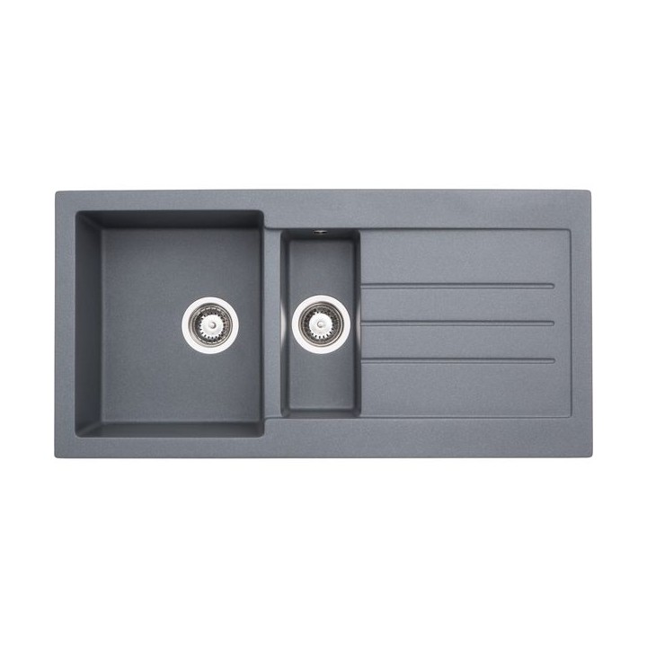Abode Xcite 1.5 Bowl Inset Grey Composite Kitchen Sink