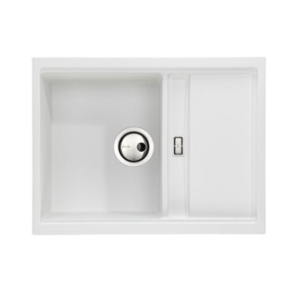 Abode AW3175 Synchronist Compact 1.25 Sink Bowl & Drainer White Granite