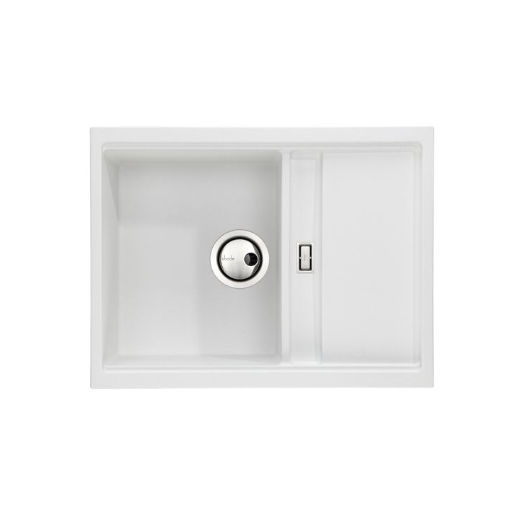 Abode AW3175 Synchronist Compact 1.25 Sink Bowl & Drainer White Granite