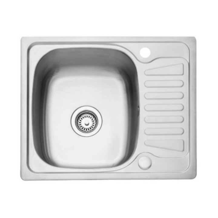 Leisure CPTSQ580/ Compact Square Single Bowl Reversible Sink Stainless Steel 580 x 450mm