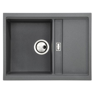 Abode AW3176 Synchronist Compact 1.25 Sink Bowl & Drainer Metallic Grey