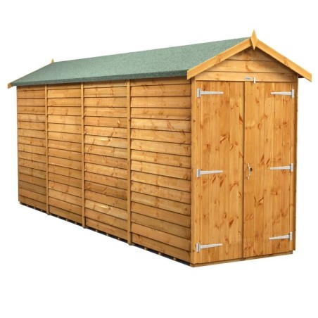 16 x 4 Power Overlap Apex Double Doors No Windows