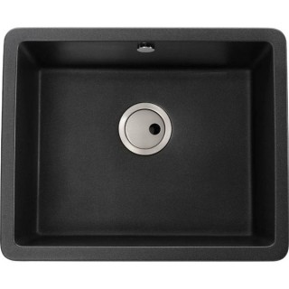 Abode Matrix Square 1 Bowl Undermount Black Composite Kitchen Sink