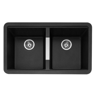 Caple LEE200AN Leesti 200 Double Bowl Undermounted Granite Sink Anthracite Dtb