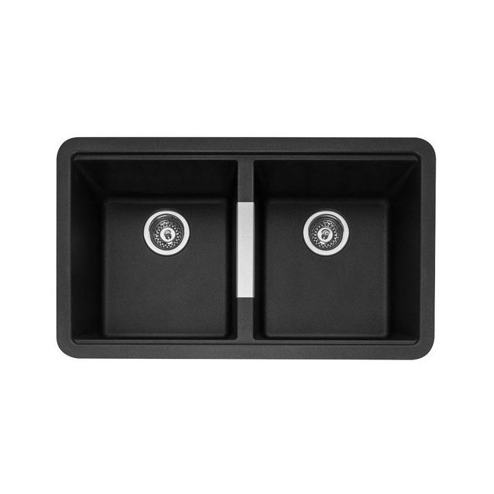 Caple LEE200AN Leesti 200 Double Bowl Undermounted Granite Sink Anthracite Dtb