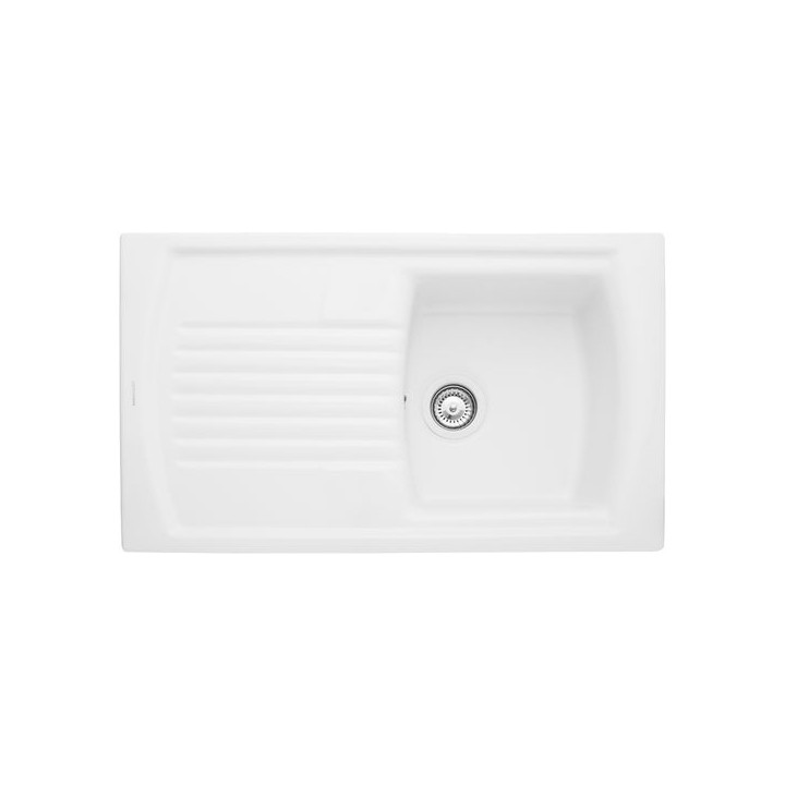 Rangemaster Tenby Single Bowl Reversible Inset Sink White 850 x 500mm